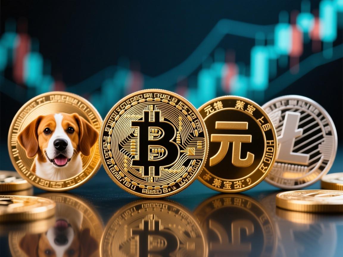 比特币，狗狗币，夸克币，元宝币，莱特比
