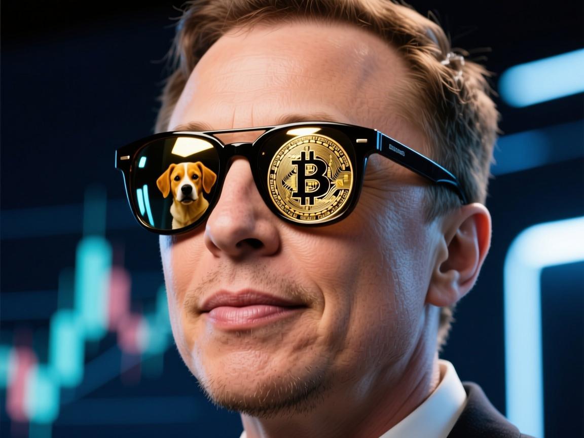 当马斯克的墨镜反射狗狗币的光芒