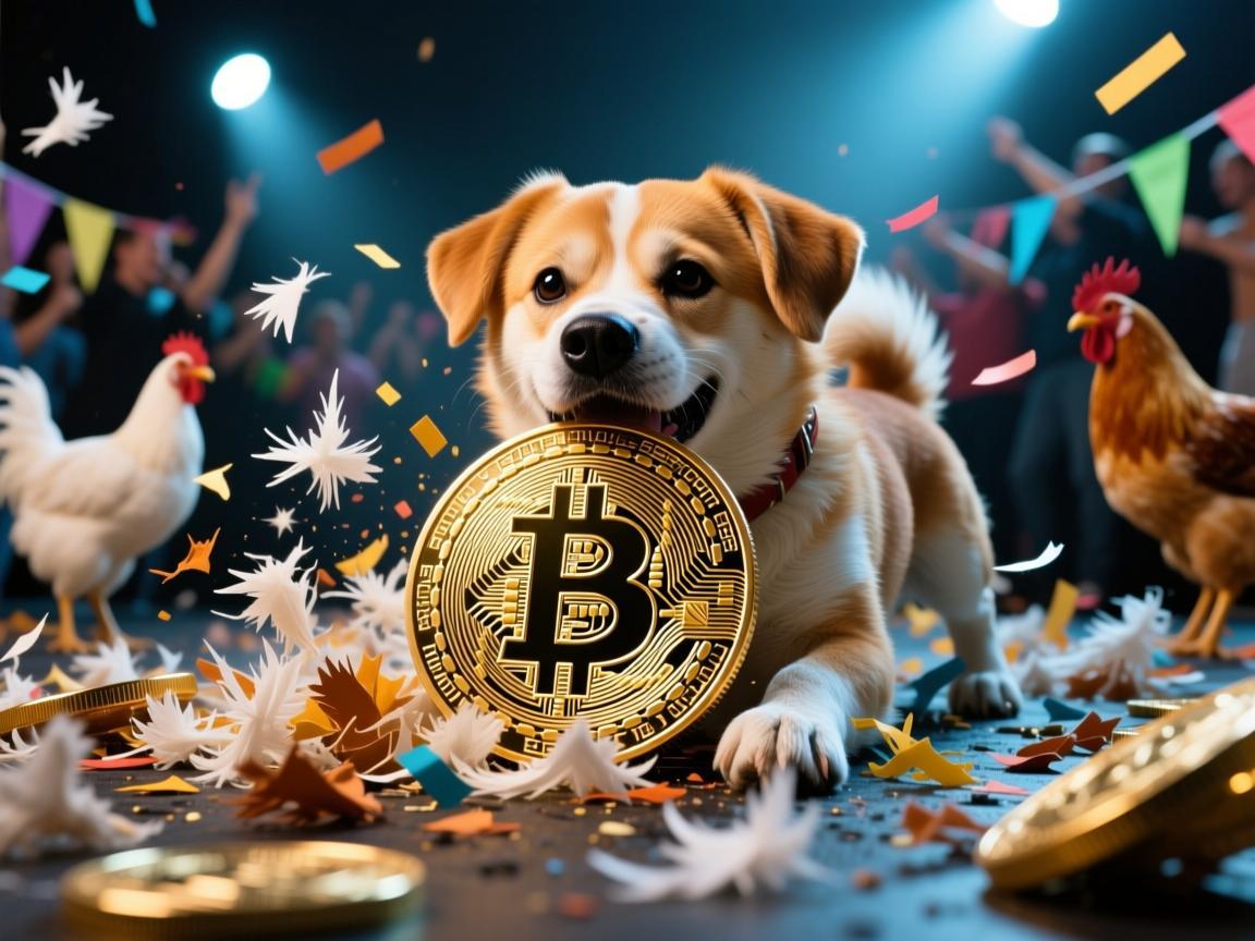 狗狗币彻底的崩盘了，狂欢落幕，只剩一地鸡毛