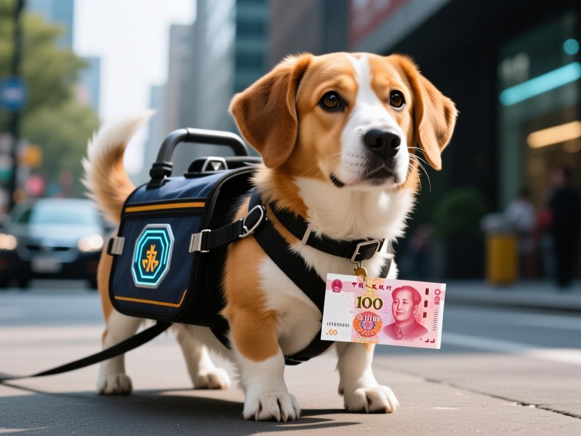狗狗押送人民币 看似萌趣实则违法！